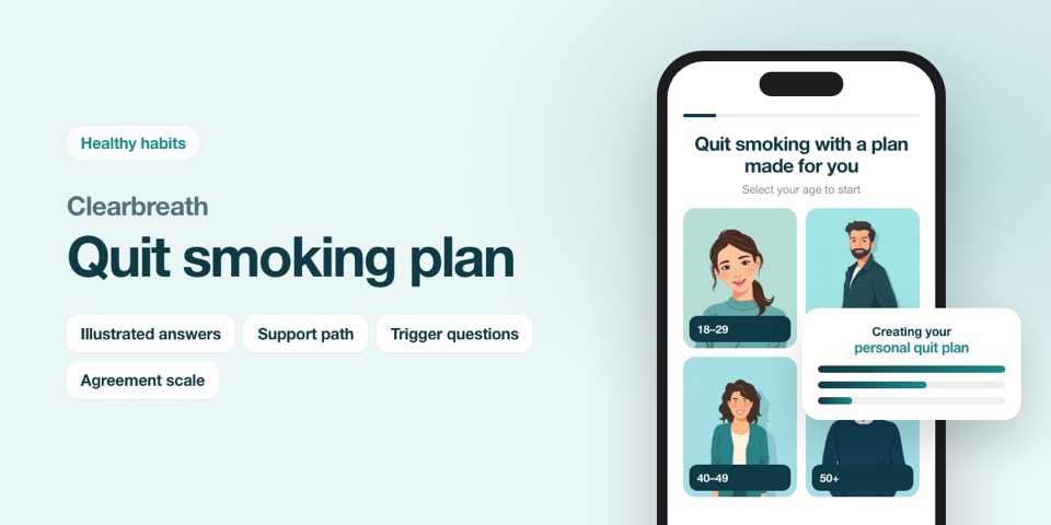 Clearbreath · Quit smoking plan template cover