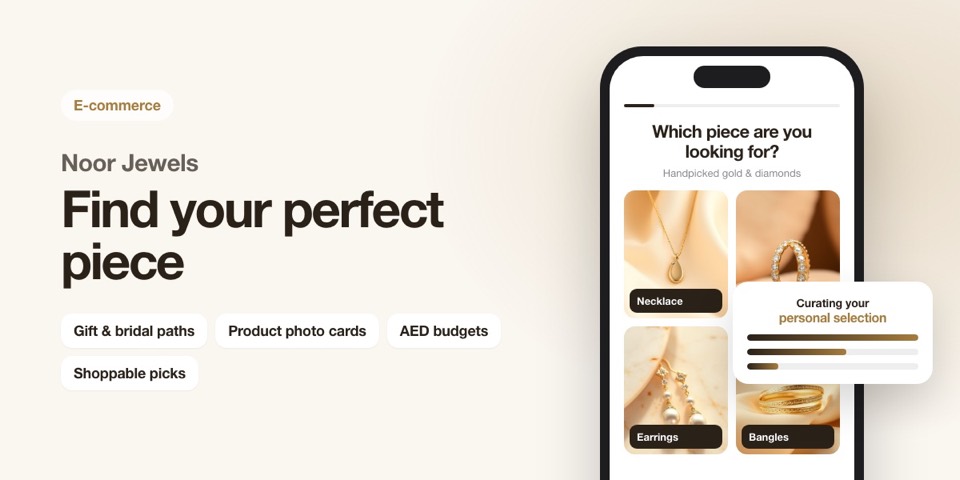 Noor Jewels · Find your perfect piece template cover