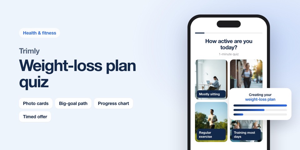Trimly · Weight-loss plan quiz template cover
